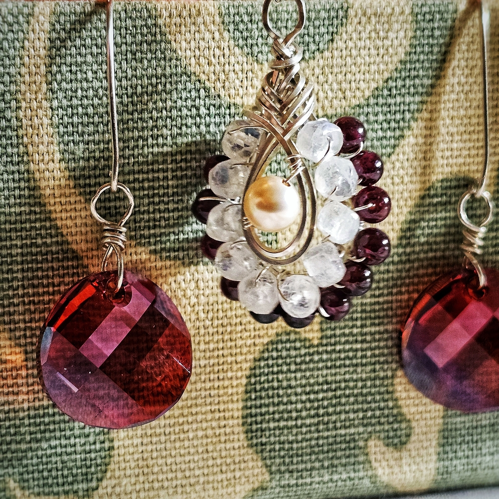 Handmade Necklace And Earrings Set.